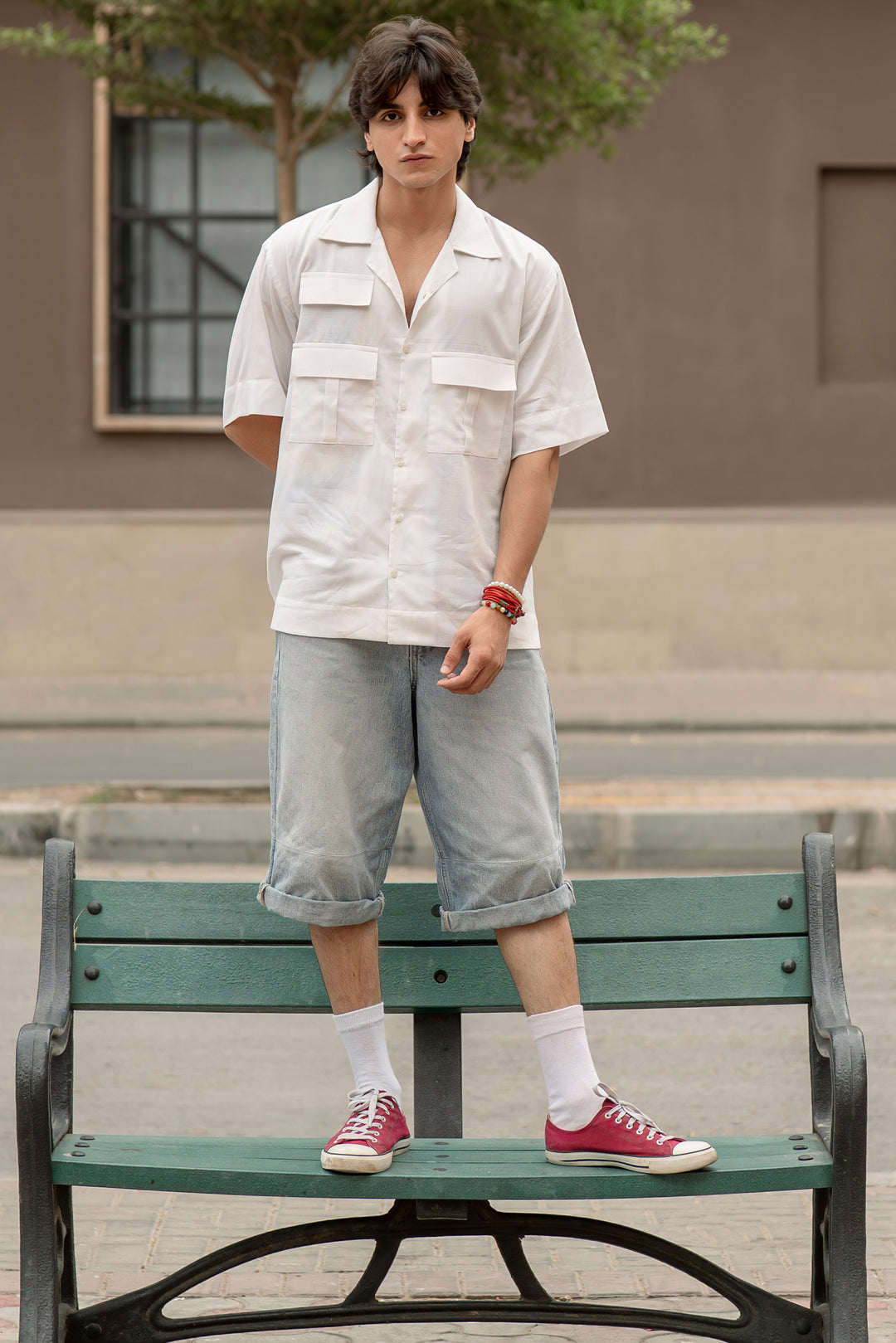 Classic White Utility Shirt – Short Sleeve