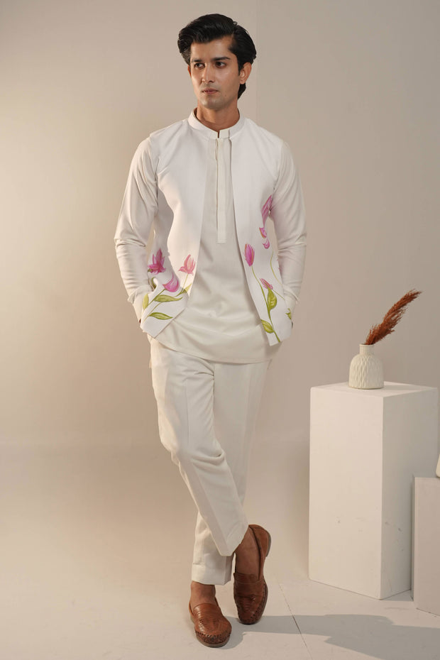 Hand Painted Front Open WaistCoat