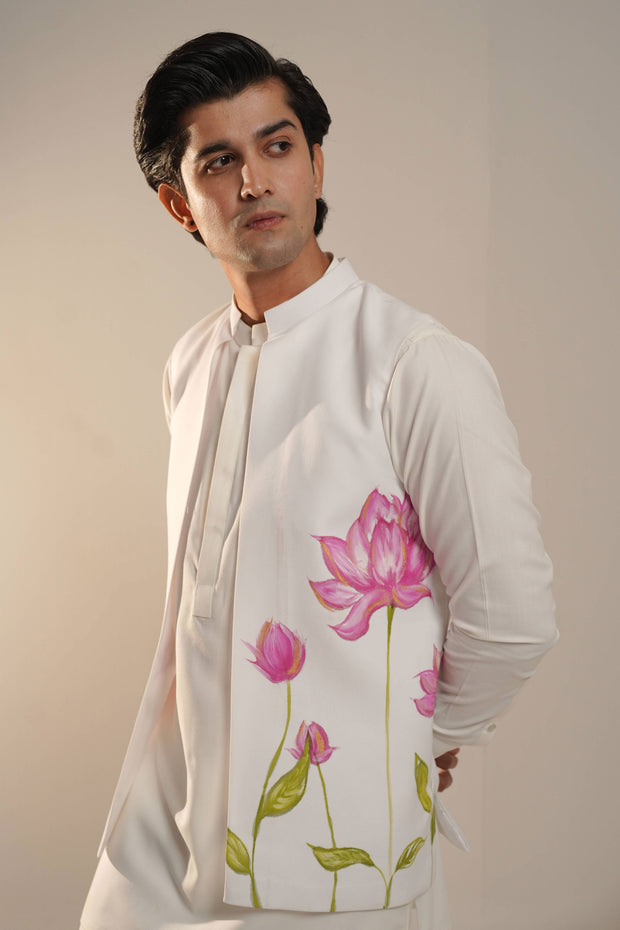 Hand Painted Front Open WaistCoat