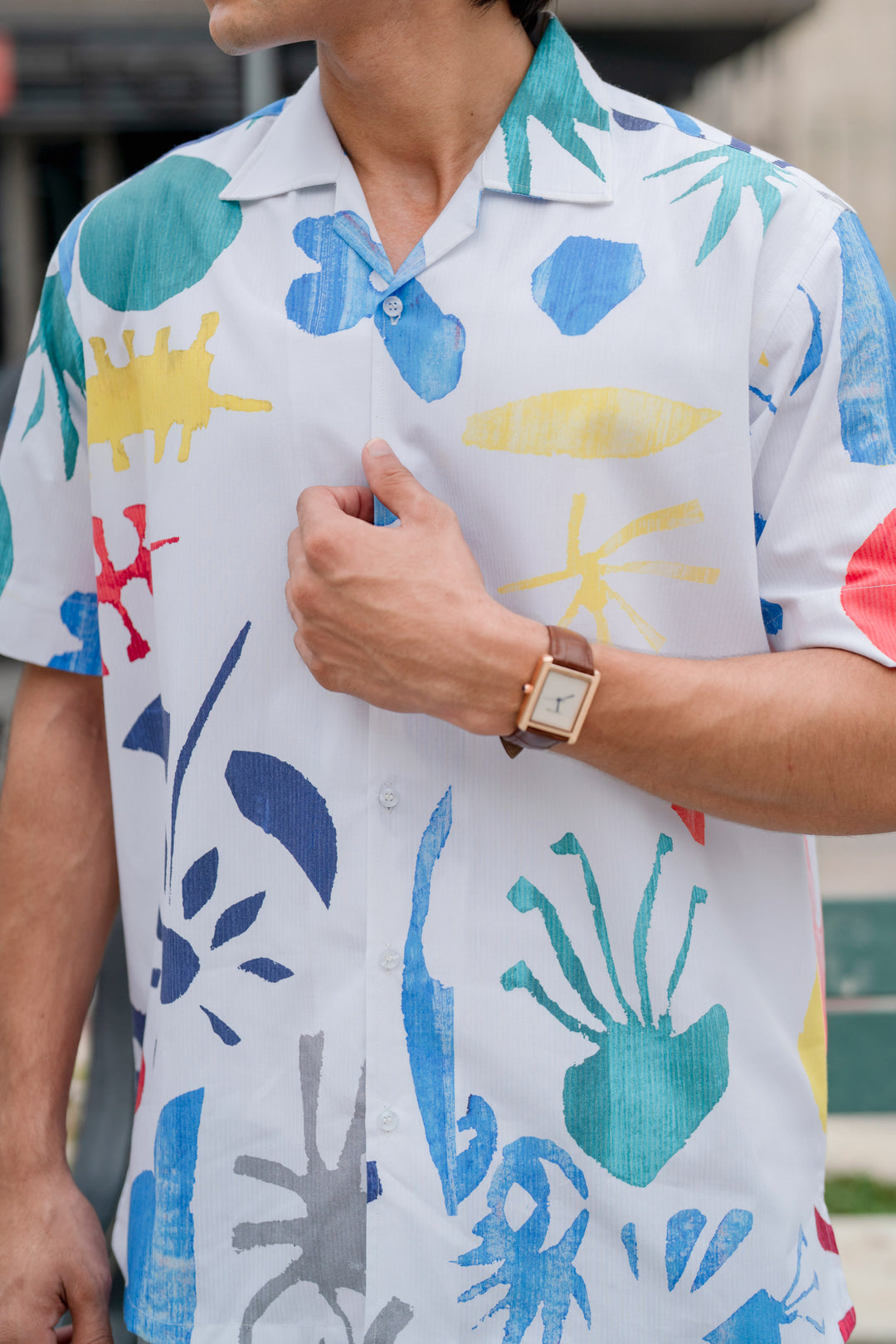 Colorwave Abstract Print Shirt