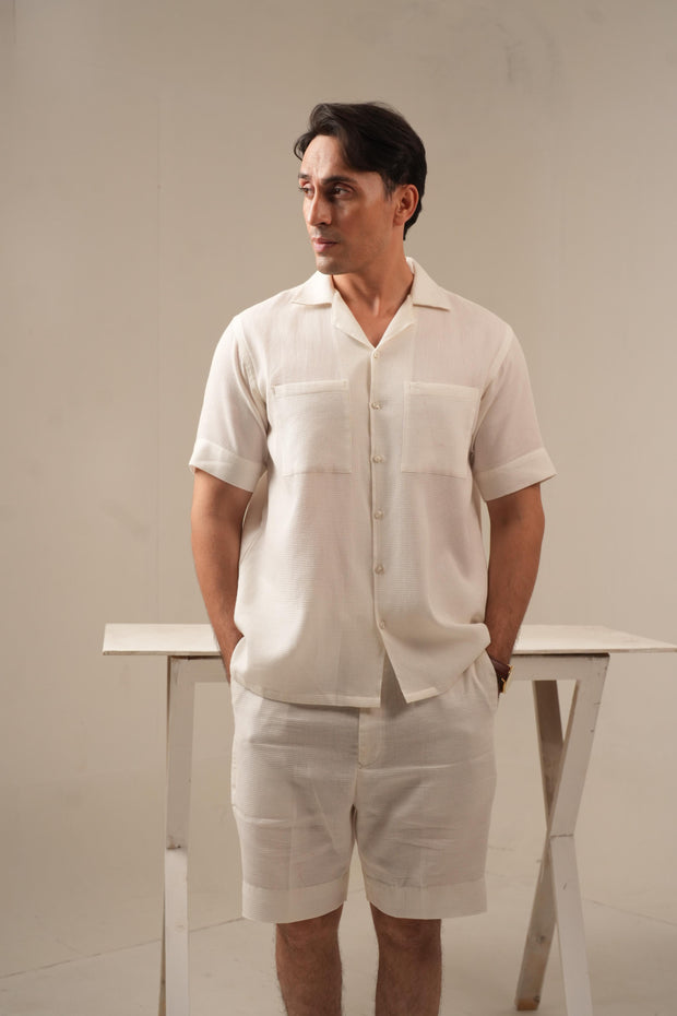 White Textured Co.ord Set