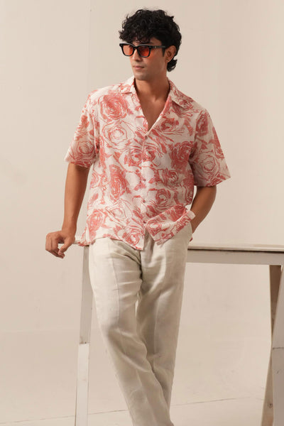 Rose Silhouette Printed Shirt
