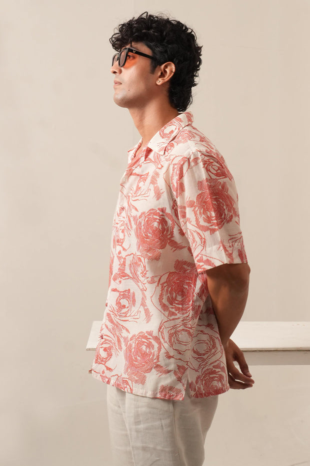 Rose Silhouette Printed Shirt
