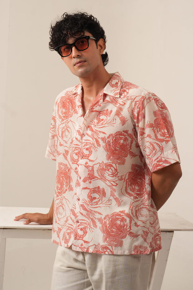 Rose Silhouette Printed Shirt