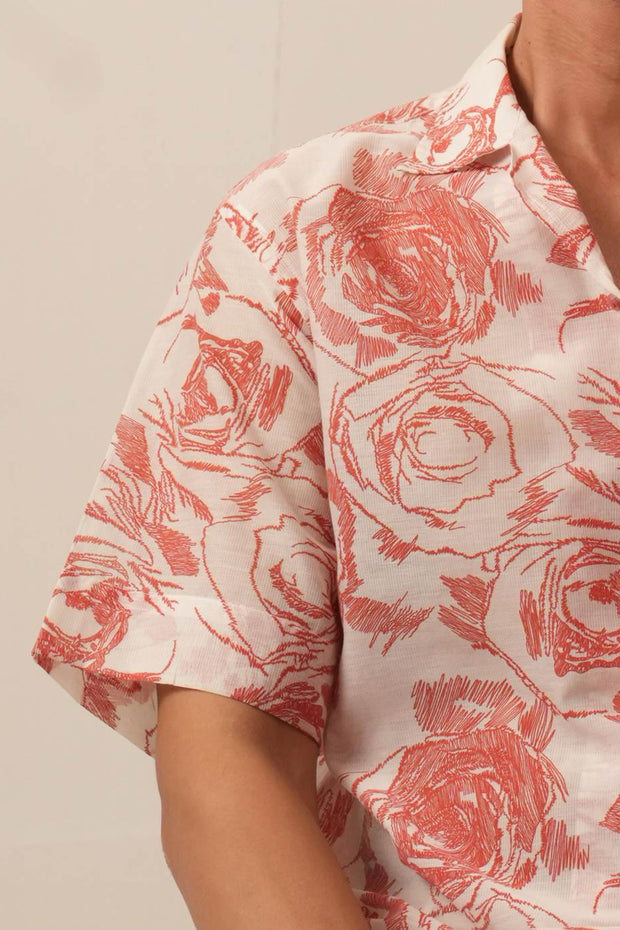Rose Silhouette Printed Shirt