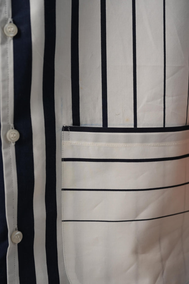 Front Stripe Shirt with Patch-Pocket Detail