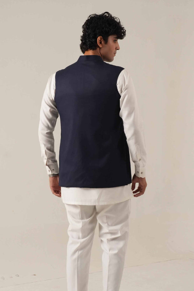 Navy Blue Jawahar Coat