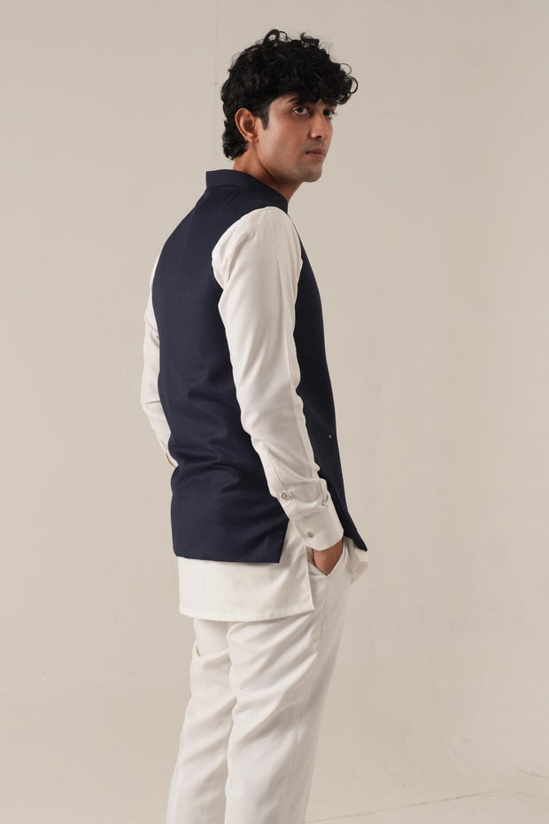 Navy Blue Jawahar Coat
