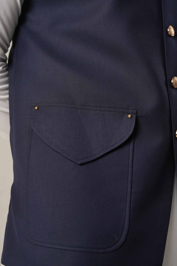 Navy Blue Jawahar Coat