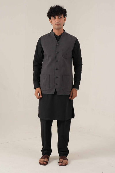 Charcoal Grey Classic Jawahar Coat