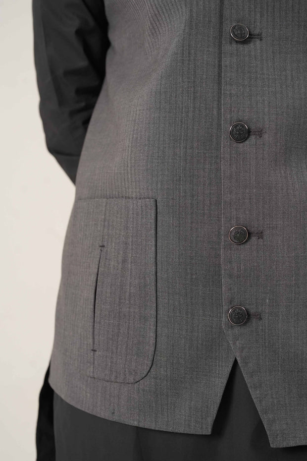 Charcoal Grey Classic Jawahar Coat