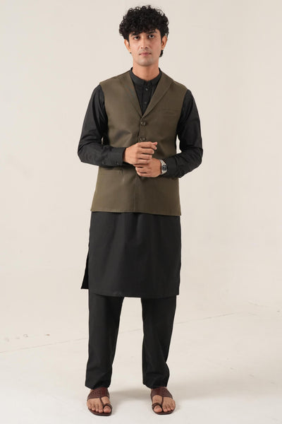 Olive Green Jawahar Coat