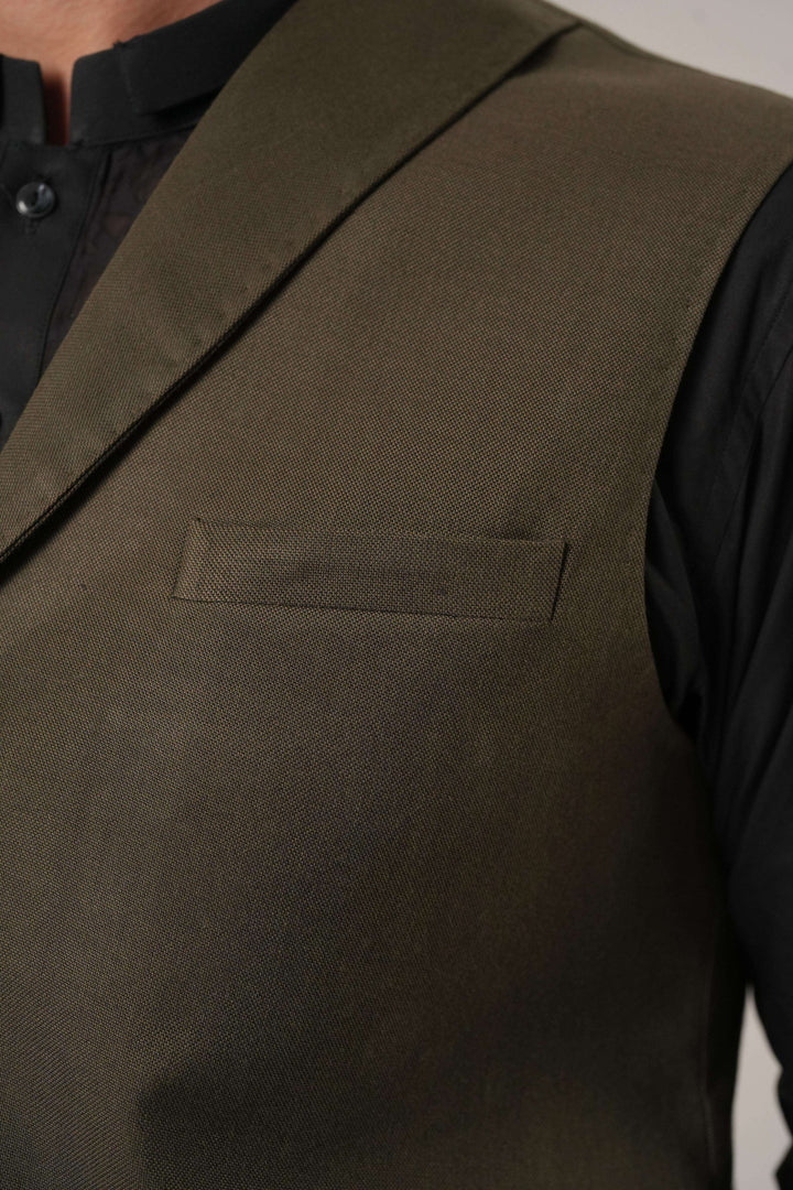 Olive Green Jawahar Coat