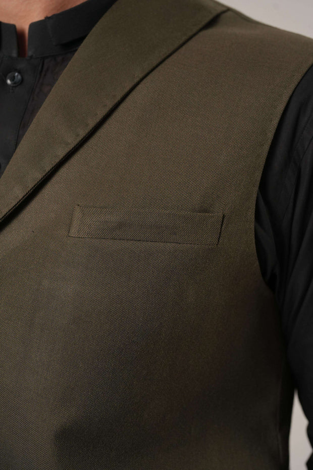 Olive Green Jawahar Coat