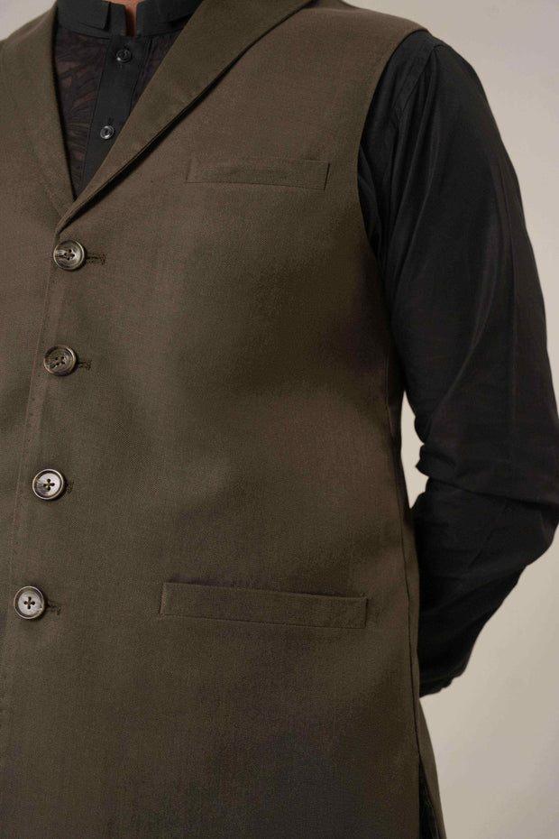 Olive Green Jawahar Coat