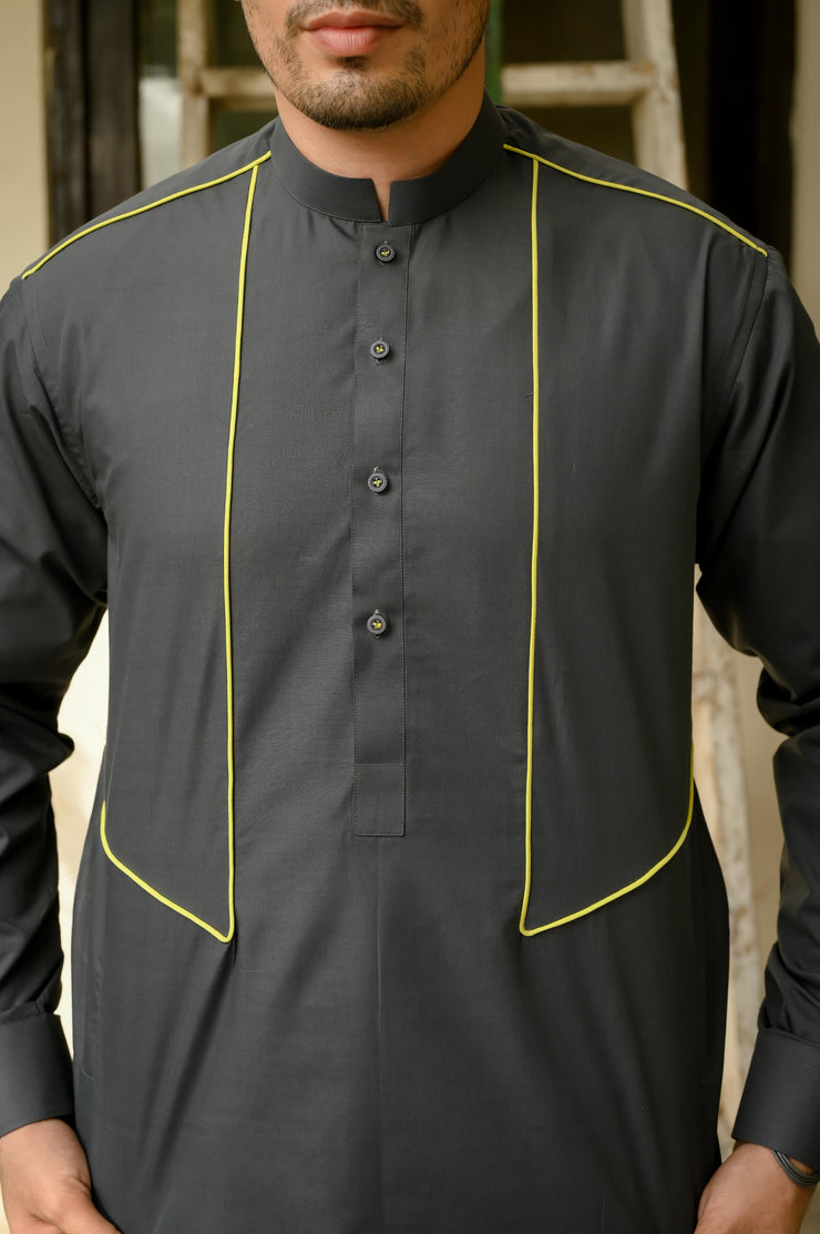 Elegant Gray Shalwar Kameez – Classic Comfort & Style
