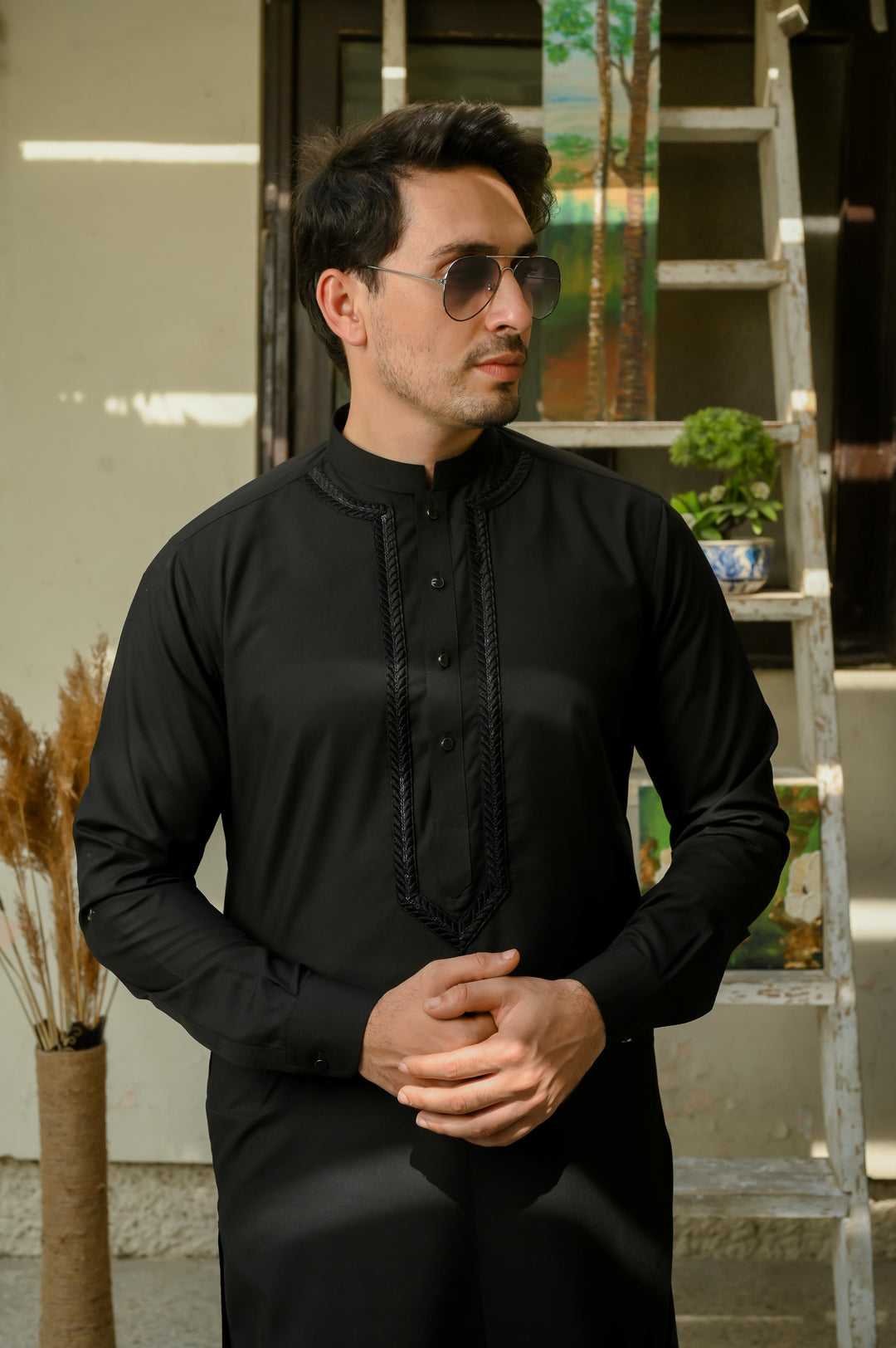Black Embroidered Shalwar Kameez