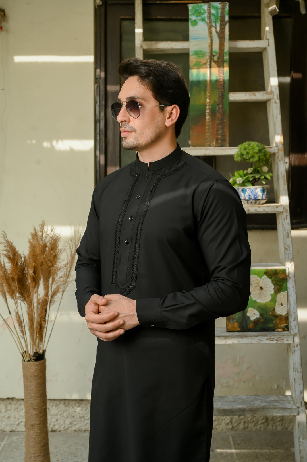 Black Embroidered Shalwar Kameez