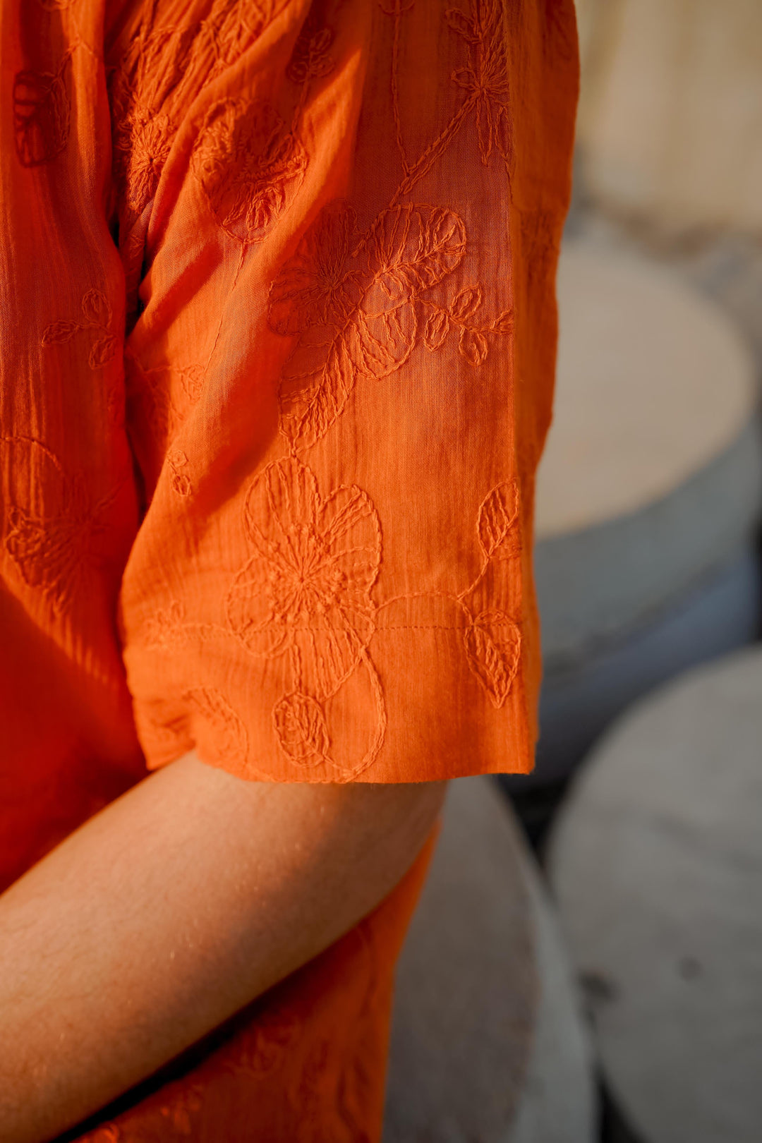 Rust Drop Shoulder Shirt.
