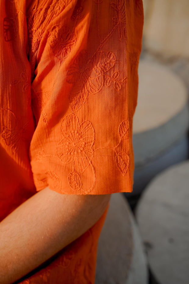 Rust Drop Shoulder Shirt.