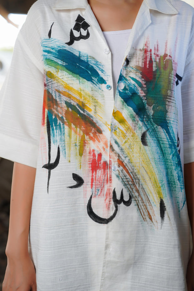 Hand Painted Drop Shoulder Shirt