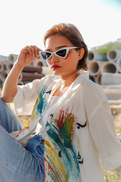 Hand Painted Drop Shoulder Shirt