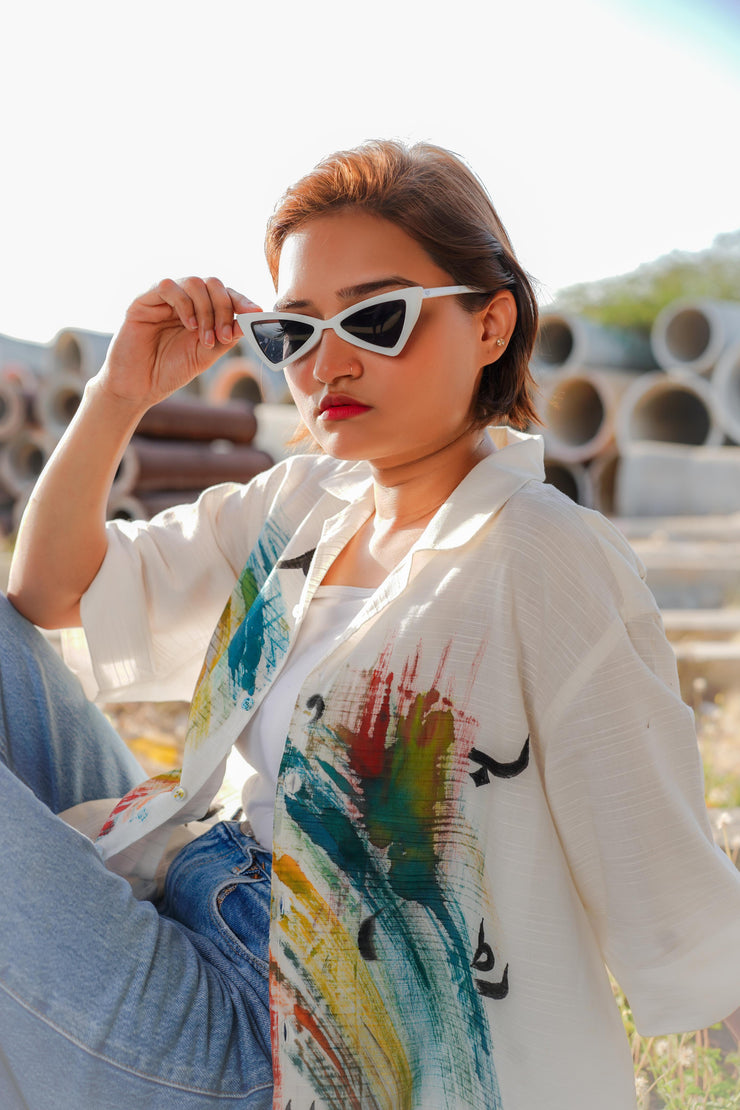 Hand Painted Drop Shoulder Shirt